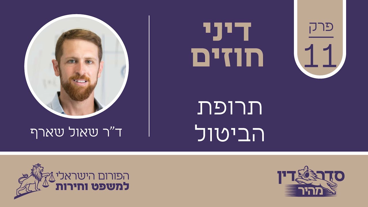 סדר דין מהיר - דיני חוזים - פרק 11 - תרופת הביטול // ד