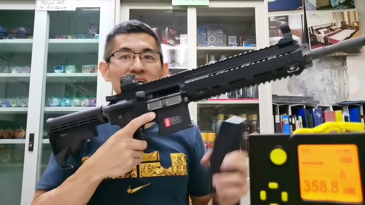 WE 888 HK416 Full Metal Airsoft Gas Blowback Rifle, Unboxing and Testing