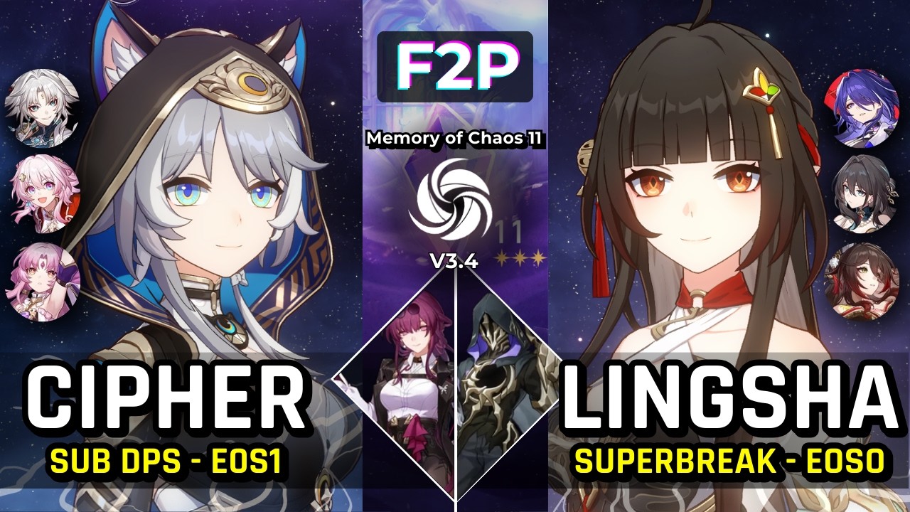 CIPHER x FEIXIAO & ACHERON | Память Хаоса 11 Версия 3.4 | Хонкай: Звёздный рельс