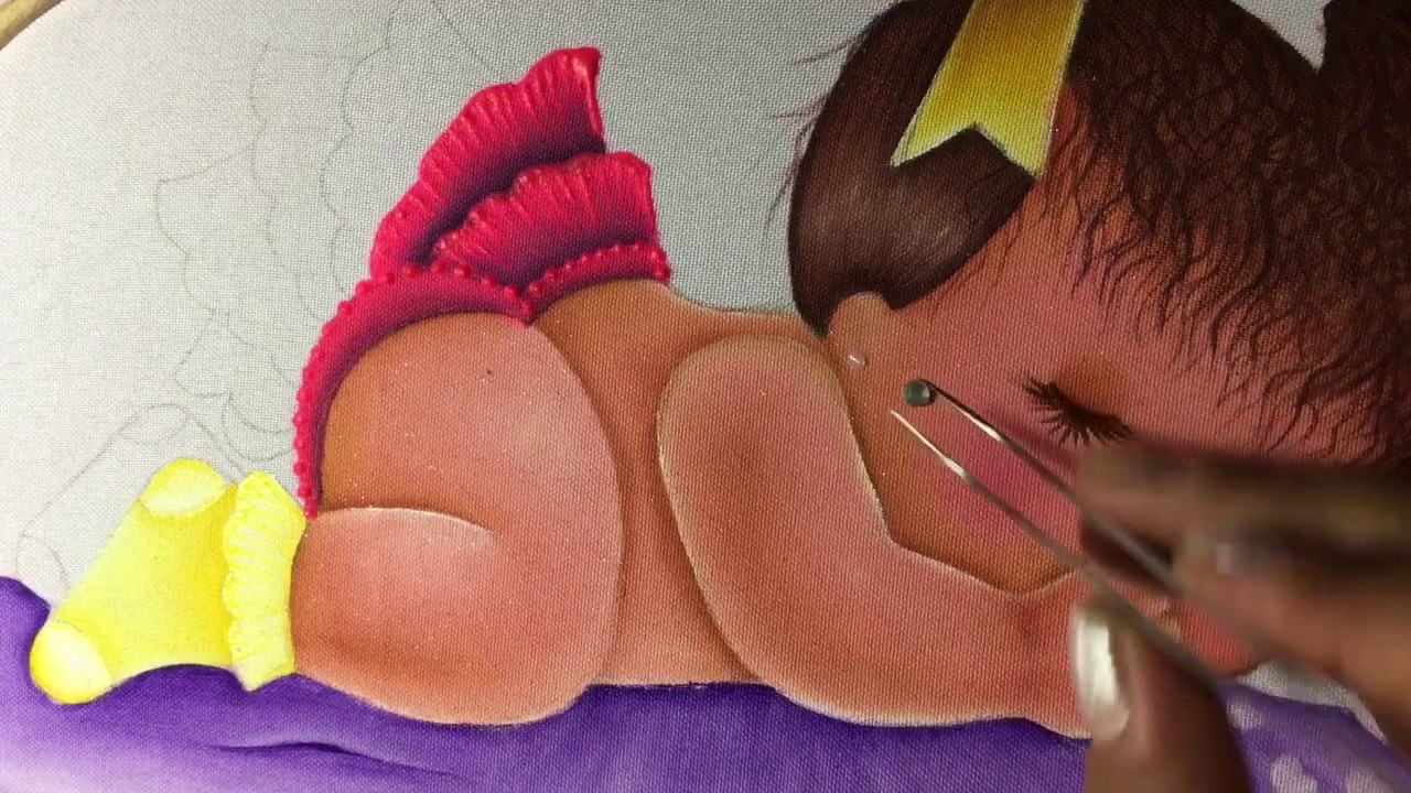 Pintura En Tela Beba # 4 Con Cony