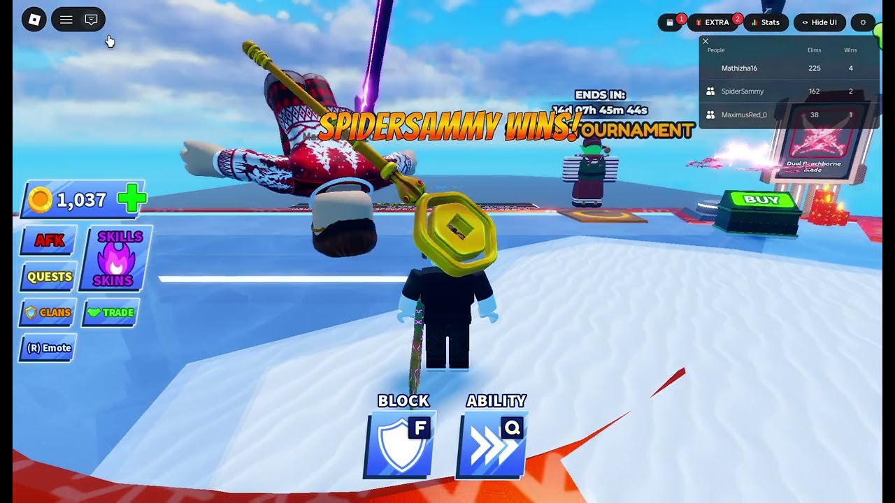 Roblox:Playing Blade Ball with Max,NastiAV1202 and Valkyrie 1982!
