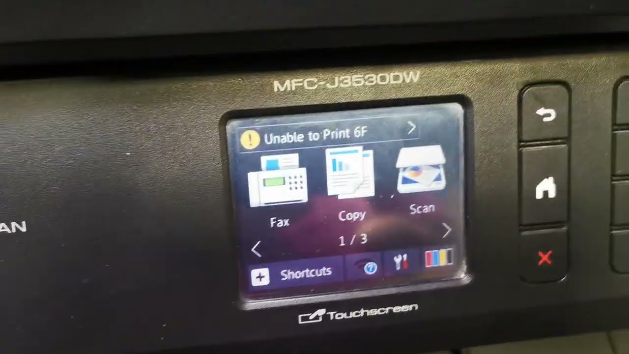 MFC-J3530DW Print Unable 6F Brother Printer Print Unable 4F, Unable 8F, Unable 4F, Print Unable AF