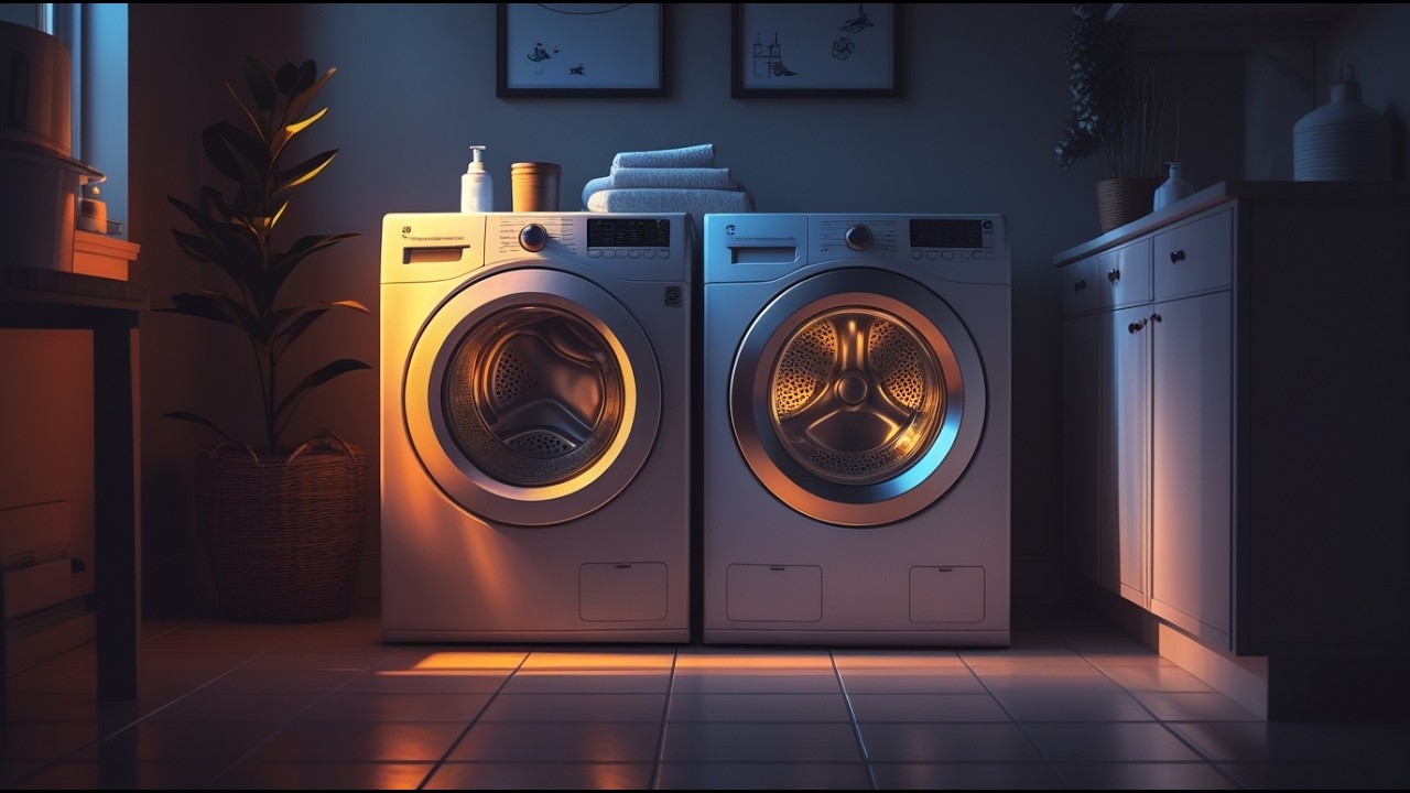 TIME to SLEEP: Tumble Dryer + Washing Machine Sounds (BLACK SCREEN)