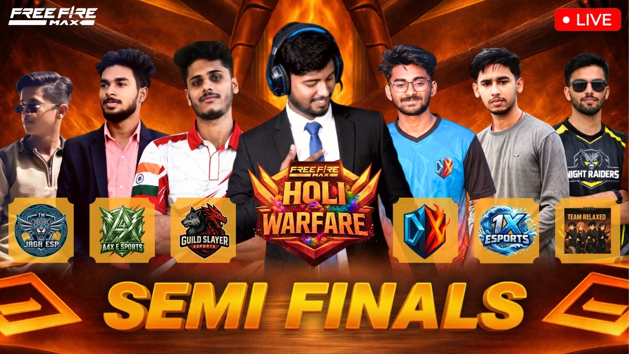HOLI WARFARE 🔴 LIVE | SEMI-FINALS | DIVINAWX x ZODIAC ESPORTS | FREE FIRE MAX