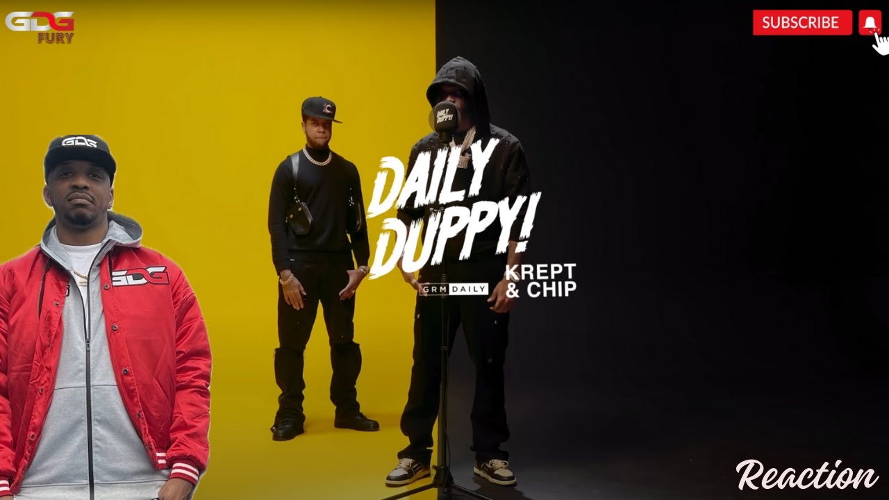 AMERICAN Reacts to Krept x Chip - Daily Duppy | GRM Daily