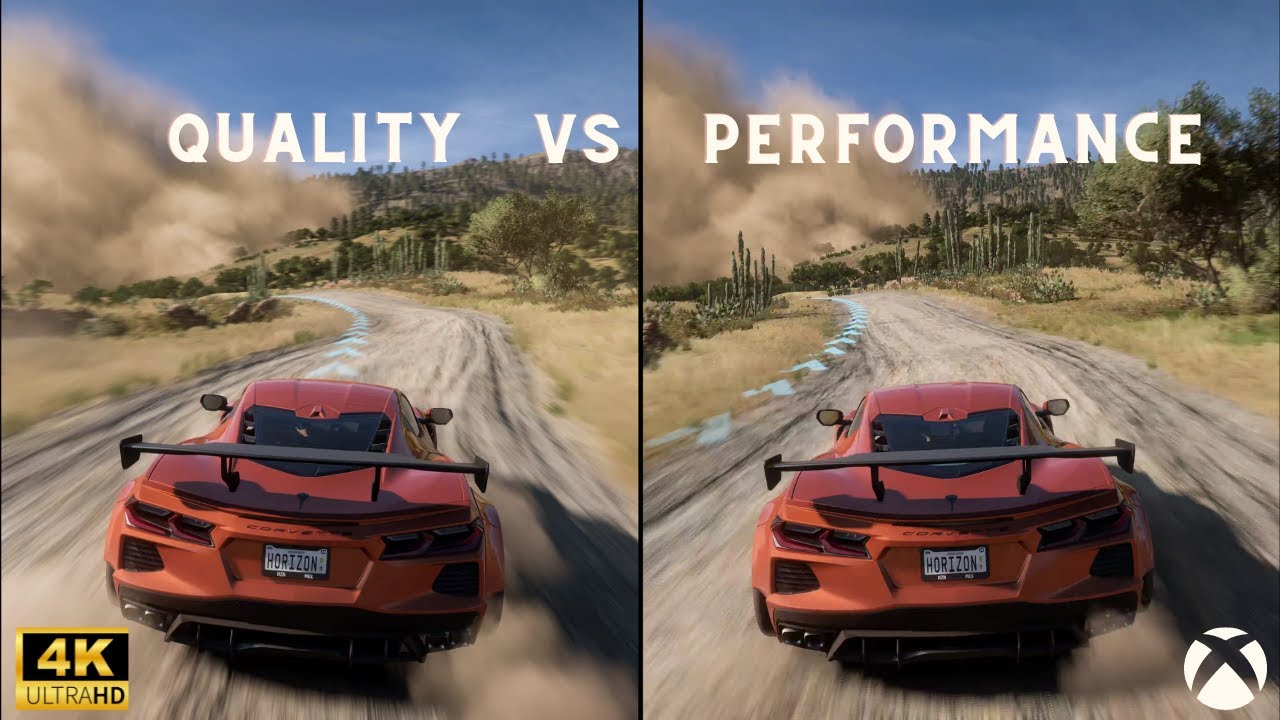 Forza Horizon 5 | Quality (30FPS) vs Performance (60FPS) | Direct comparison | XSX