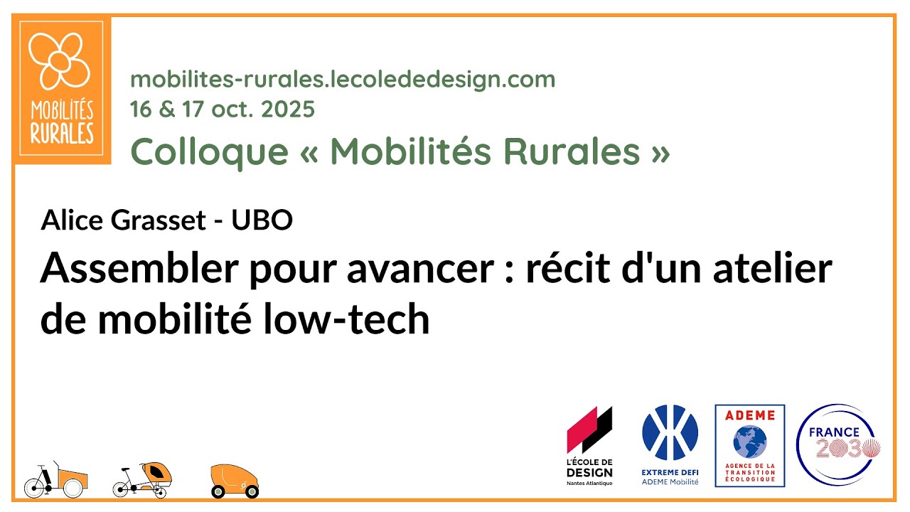 Assembler pour avancer : récit d'un atelier de mobilité low-tech - Alice Grasset
