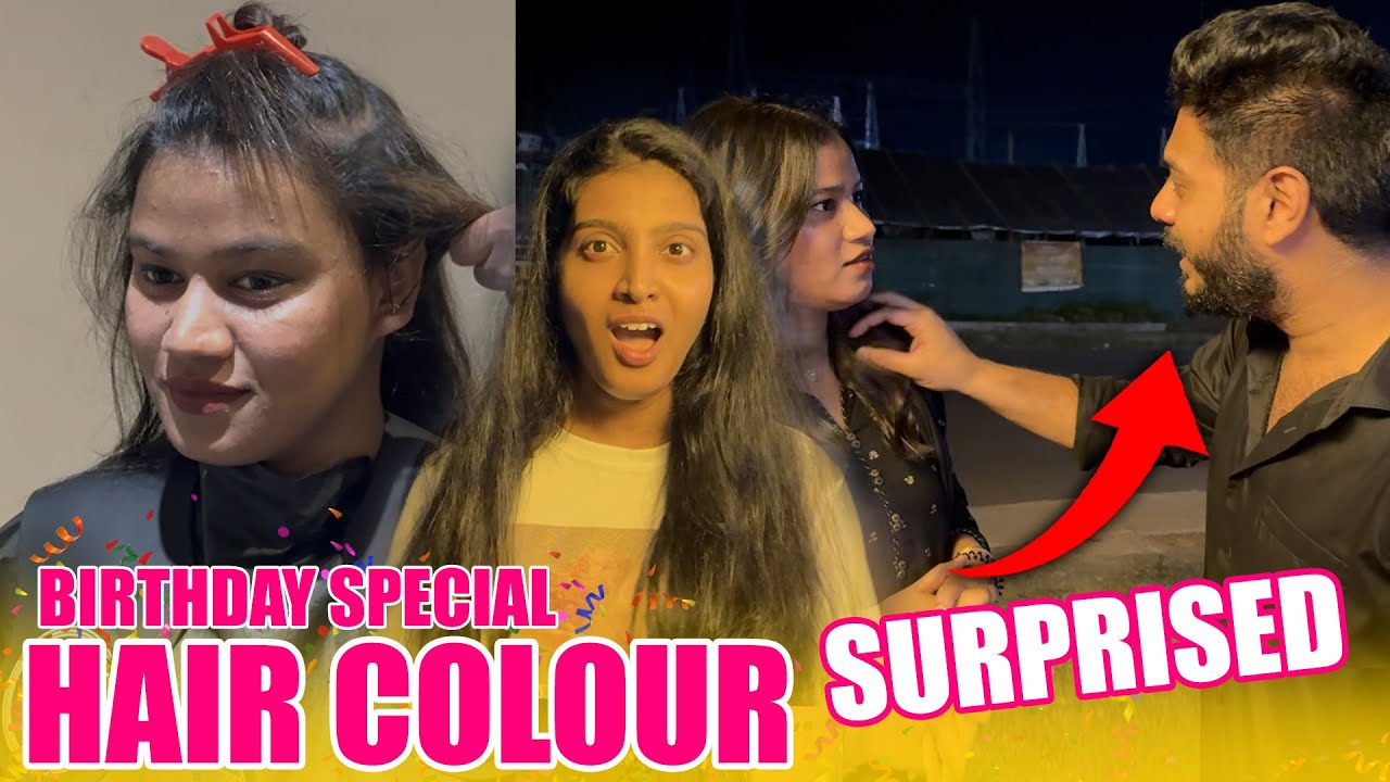 BIRTHDAY SPECIAL HAIR COLOUR 😂 | ആരോടും പറയാതെ HAIR COLOUR ചെയ്തു 😱 | PULLOTHI