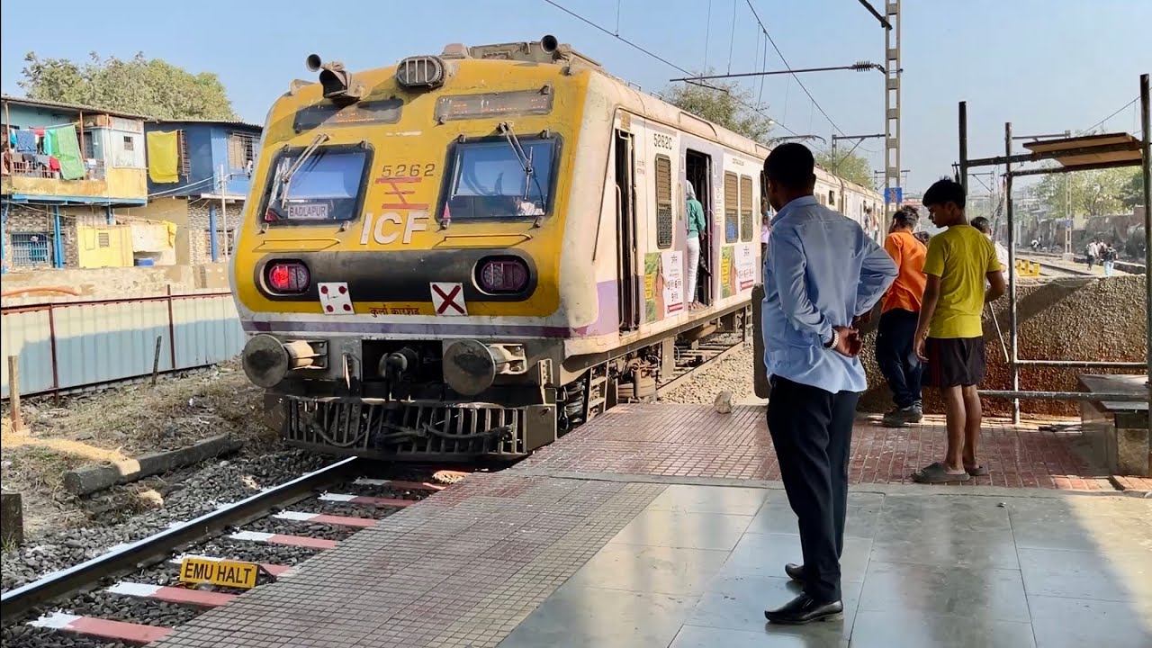 Mumbai Local Train and Express Goods Train Capture at Vithalvadi Railways