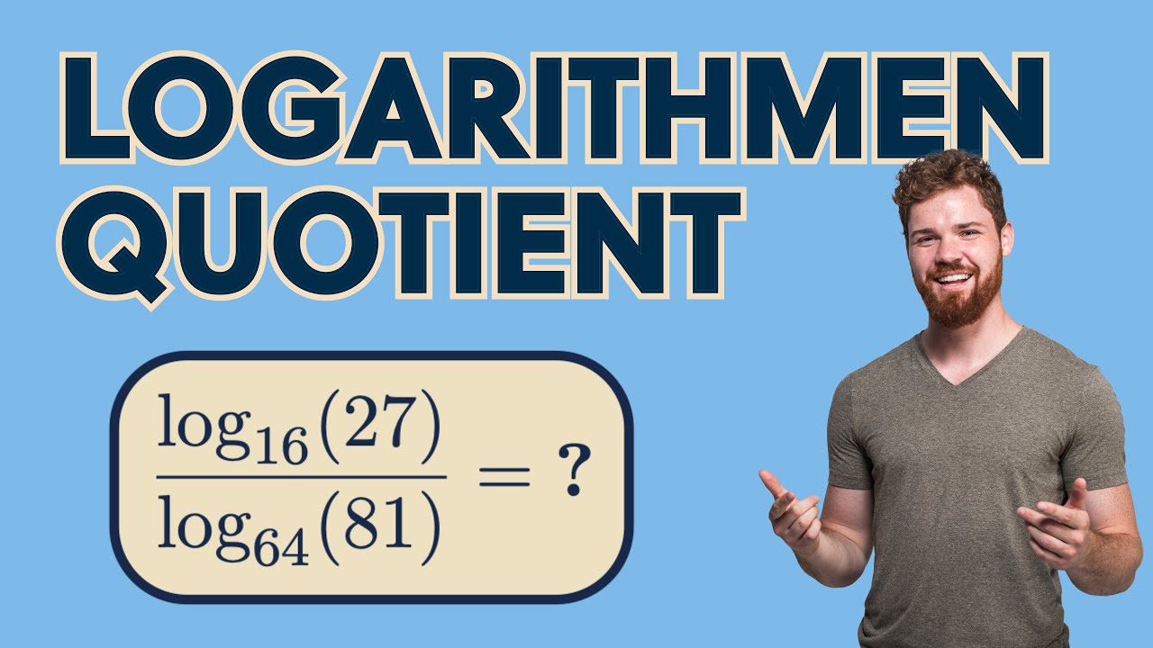 Logarithmus Quotient zusammenfassen. OHNE Taschenrechner. Am Beispiel