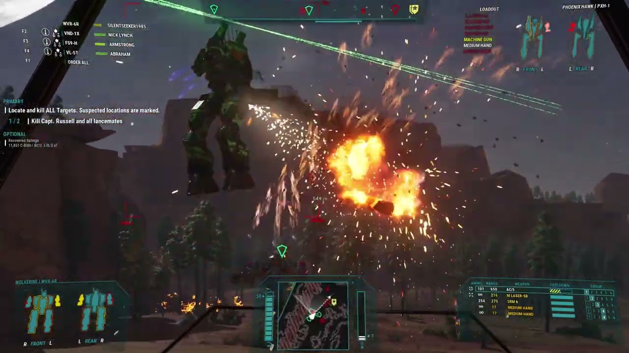 Mechwarrior 5 - WVR-6R (Wolverine) Gameplay