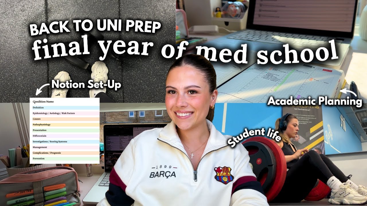 How I prepare for MEDICAL SCHOOL 💻🩺👟🎧 | notion set-up, organising notes, planning, good habits