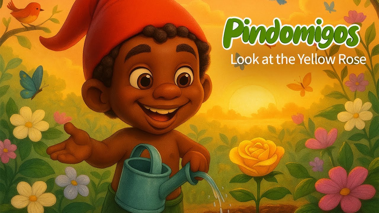 Look at the Yellow Rose 🌼 | Traditional Kids Folk Song in English | Pindomigos