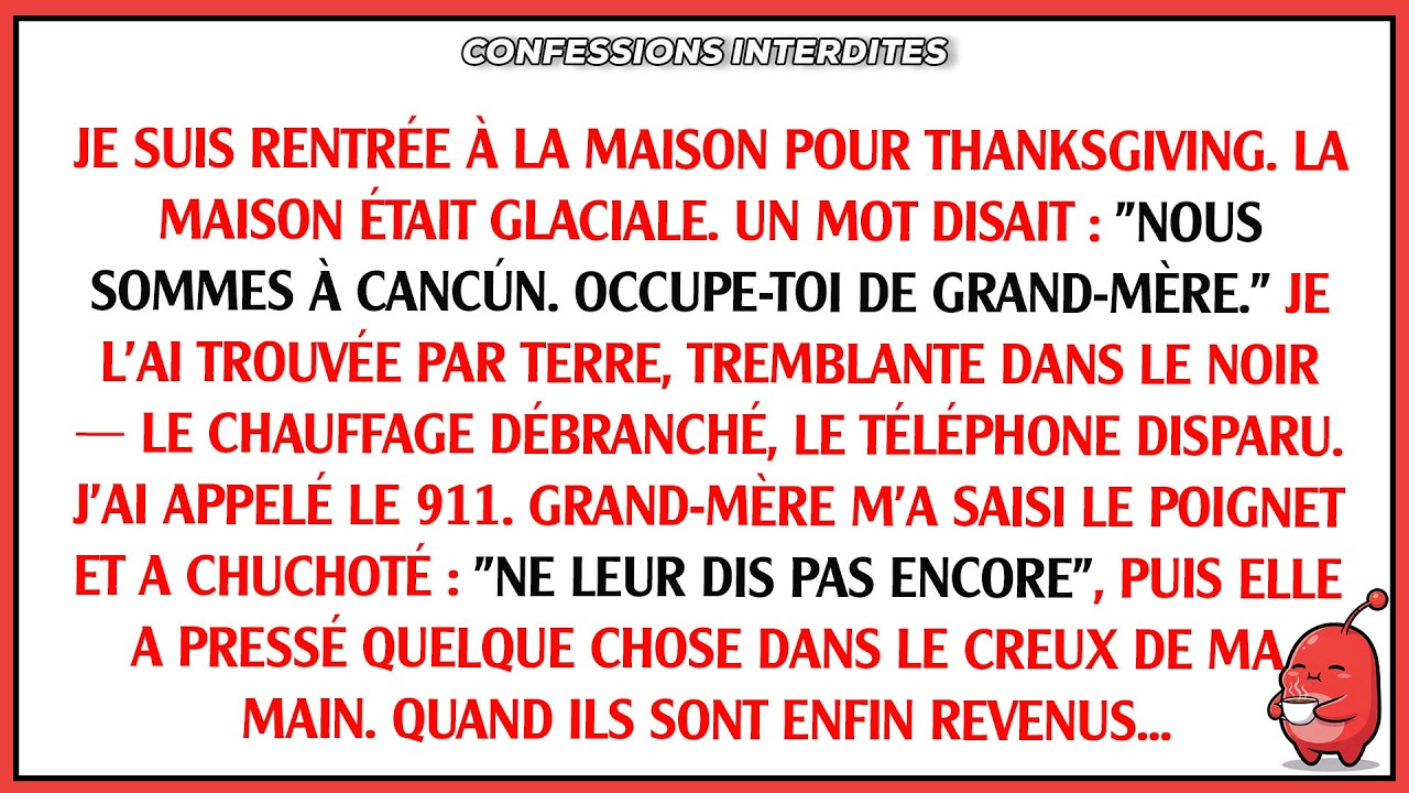 Je suis rentré pour Thanksgiving et j'ai trouvé Mamie par terre… Mes parents se la coulaient ...