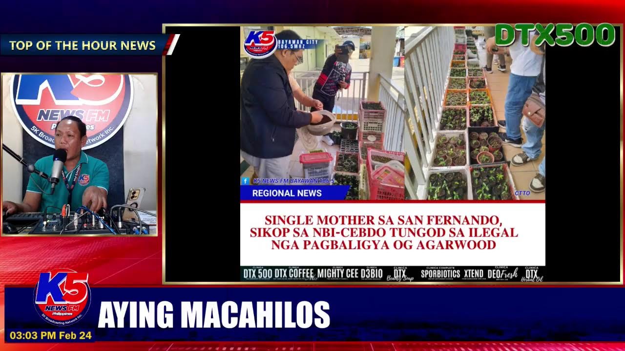 K5 News FM Bayawan Digital News Live Stream | Top of the Hour News hosted by K5 Aying Macahilos