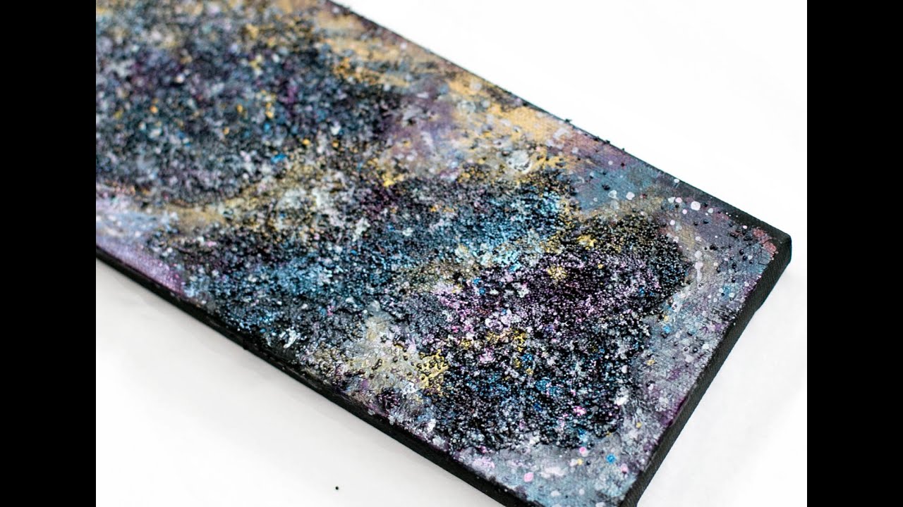 Mixed media galaxy acrylic painting.