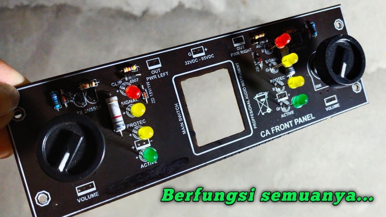 Pasang lampu signal clip protek aktif power rakitan || Cara pasang panel depan ca 20 rakitan