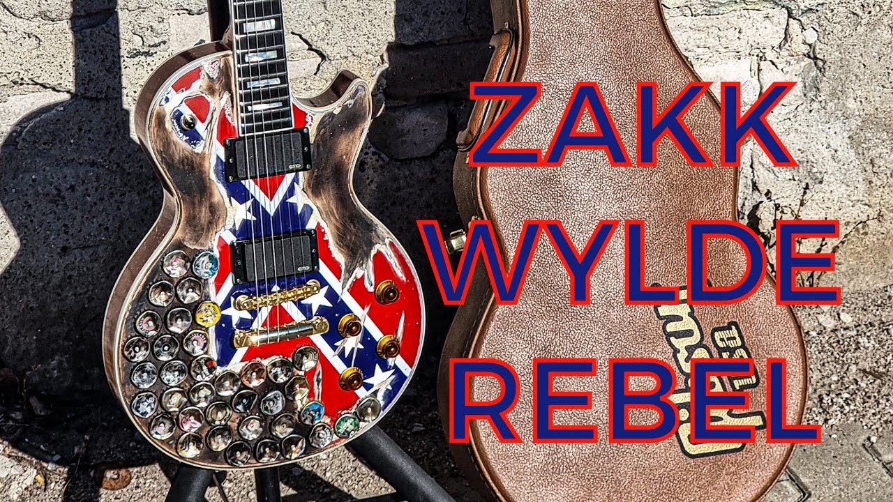 Zakk Wylde 1999 Gibson Les Paul Custom Rebel Flag replica by Krupi Guitars | Farewell ballad