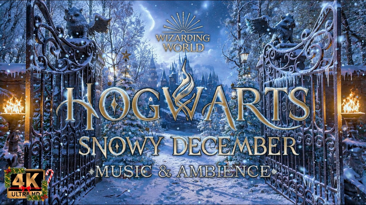 ❄️A December Snow Serenade at Hogwarts✨ |  Harry Potter  Music & Ambience 4k
