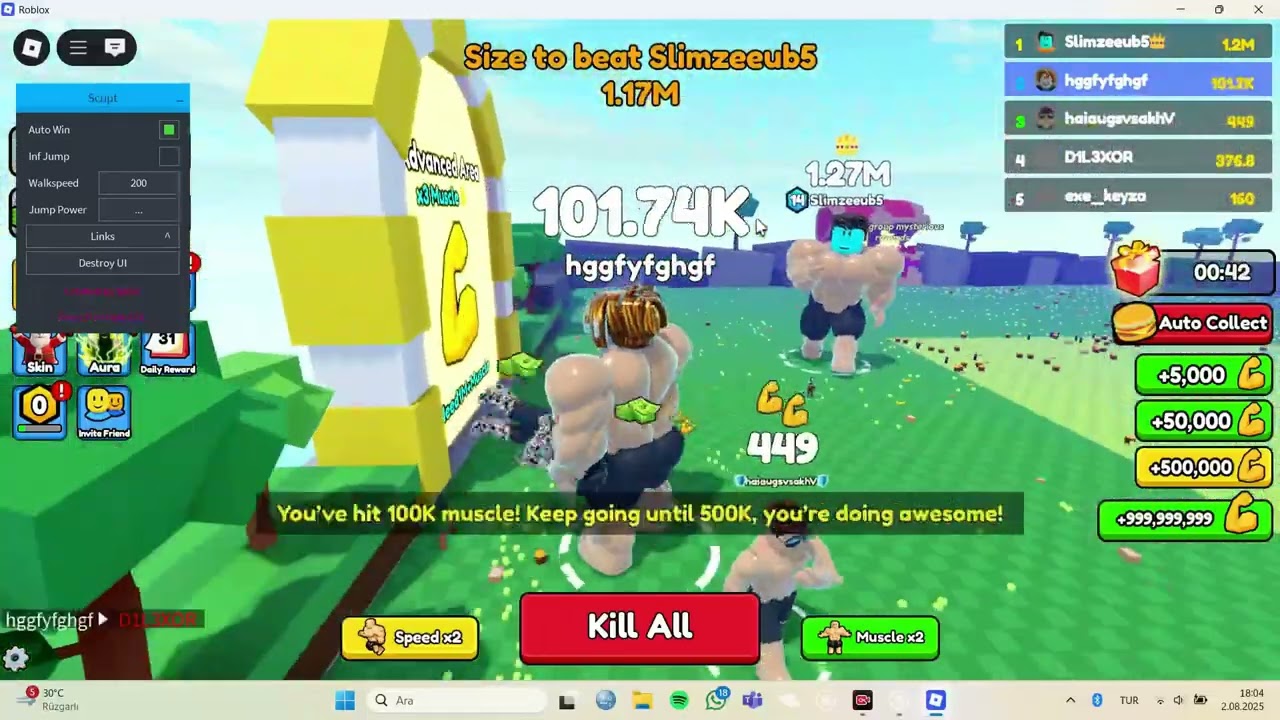Eat Pizza To Grow GIGACHAD Script OP! *2025 Roblox*