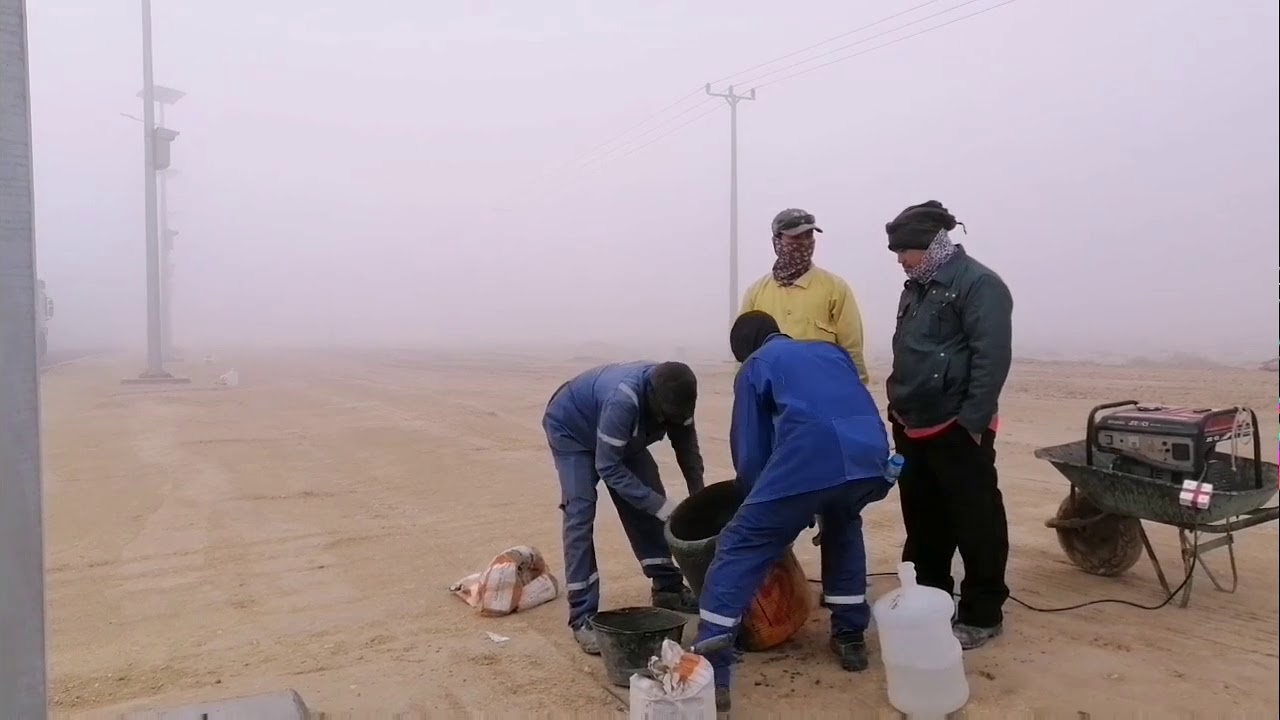 How to Mix and Apply of Non-Shrink Grout for Light Pole Foundation Part 3