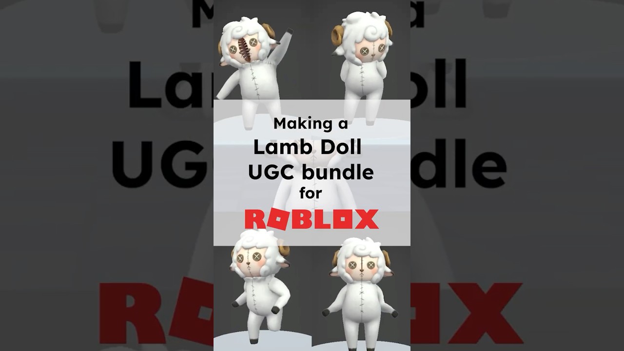 Creating a Lamb Doll UGC Bundle for ROBLOX | PolyPeel #blender3d #robloxstudio #roblox #robloxugc