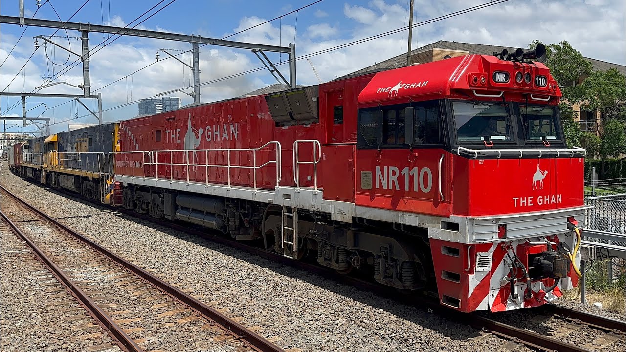 27/1/26 - Pacific National 3SB5 passing North Strathfield with NR110, NR93, and NR52
