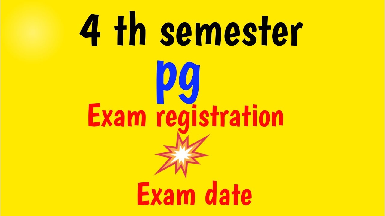 Fourth semester pg Exam registration & exam date details ,kerala university #asmedia