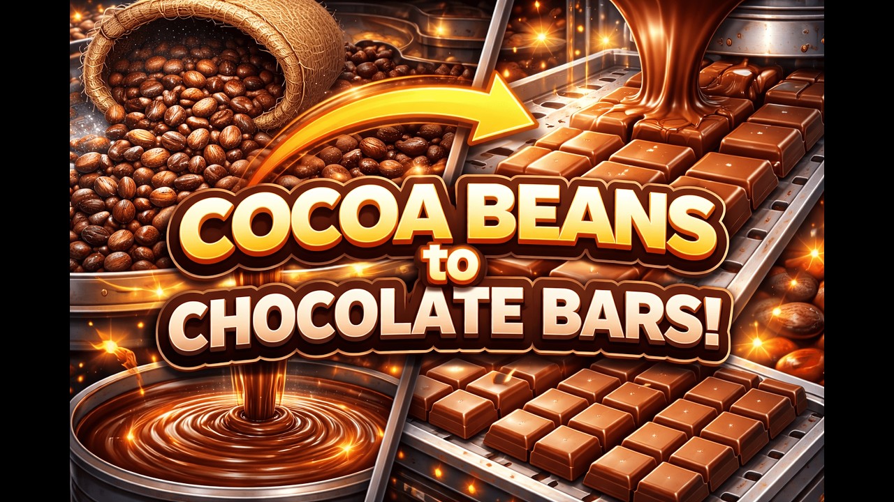 From Cocoa Beans to Chocolate Bars 🍫 | The Mesmerizing Factory Process
