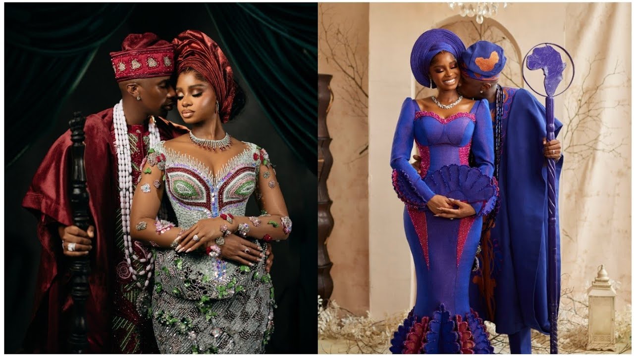 Juma Jux And Priscilla Ojo Beautiful Traditional Wedding | Nigerian Wedding  | Asoebi Styles