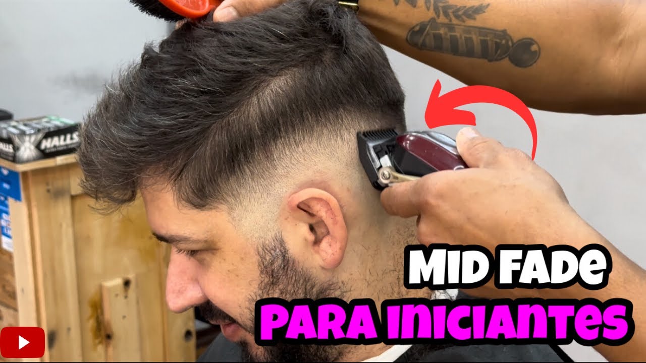 COMO FAZER CORTE DEGRADE MID FADE PARA BARBEIROS INICIANTES