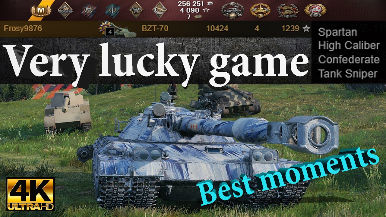 10K DMG! 😱 The Luckiest BZT-70 Game You&rsquo;ll Ever See | World of Tanks Best Moments