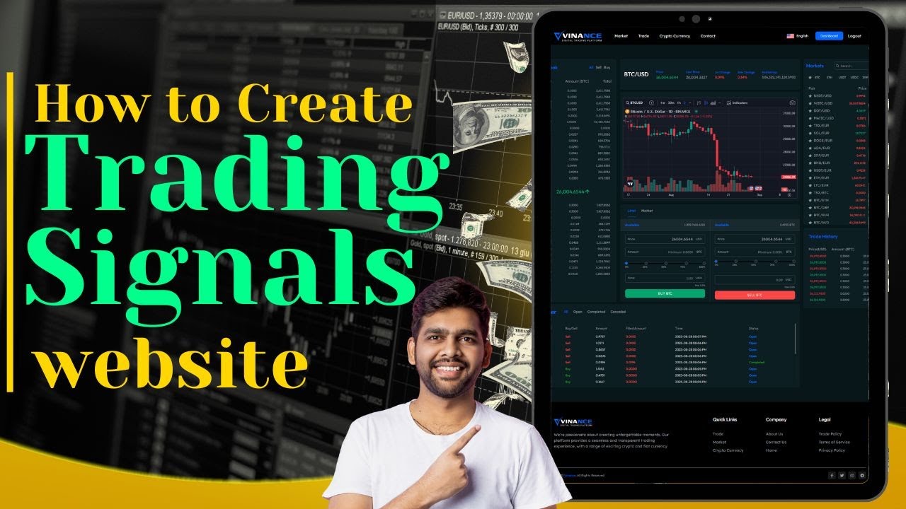 Create website for Free Cryptocurrency Trading Signal Website | Make Money with Trading Signals