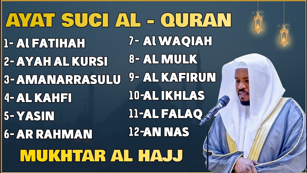 Alquran Dengan Suara Yang Sangat Indah -Alfatiha, Alkahfi,Yasin,Alwaqia, Arrahman,Almulk Almoeathat