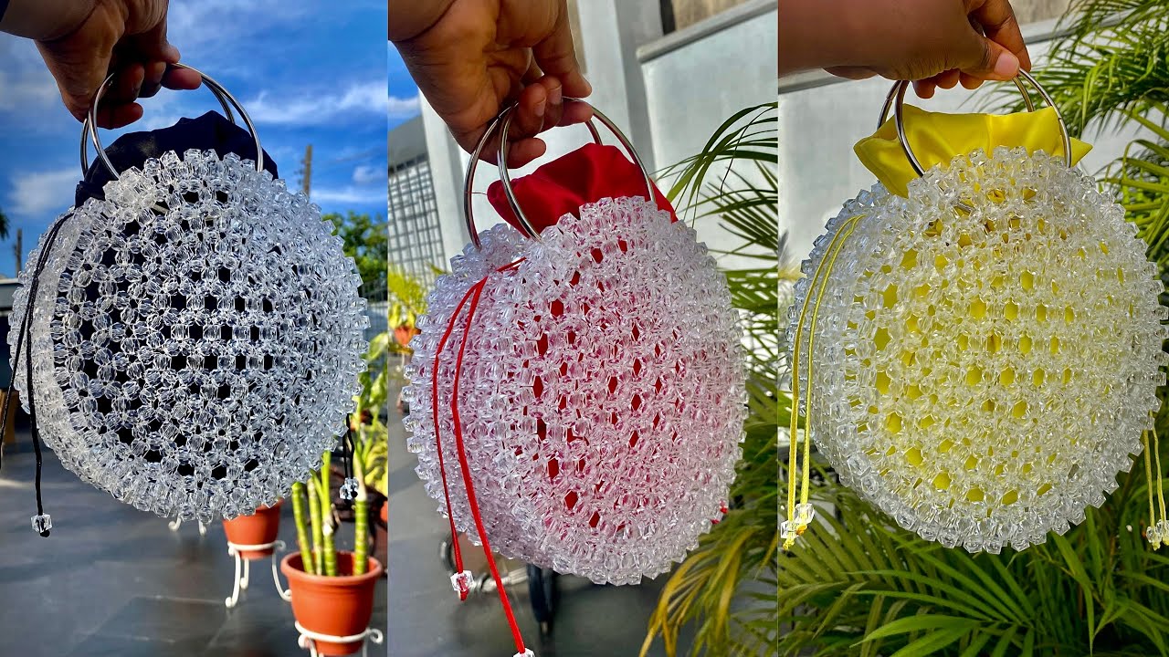 Easy Round Beaded bag Tutorial || Beginners friendly!!