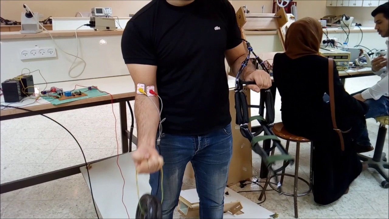 exoskeleton arm with pneumatic air muscles project test - at ptuk