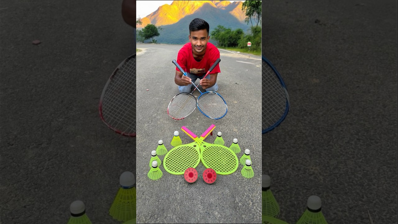2$ Dui Ta Plastic Badminton and 8$ 2Ta Heavy Badminton Kit Set Testing