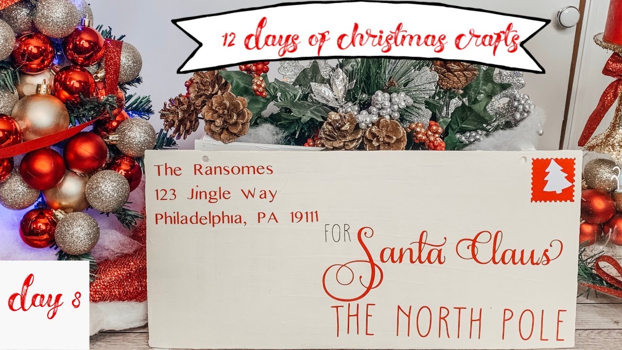 Dollar Tree DIY Letter to Santa Sign | 12 Days of Christmas Crafts