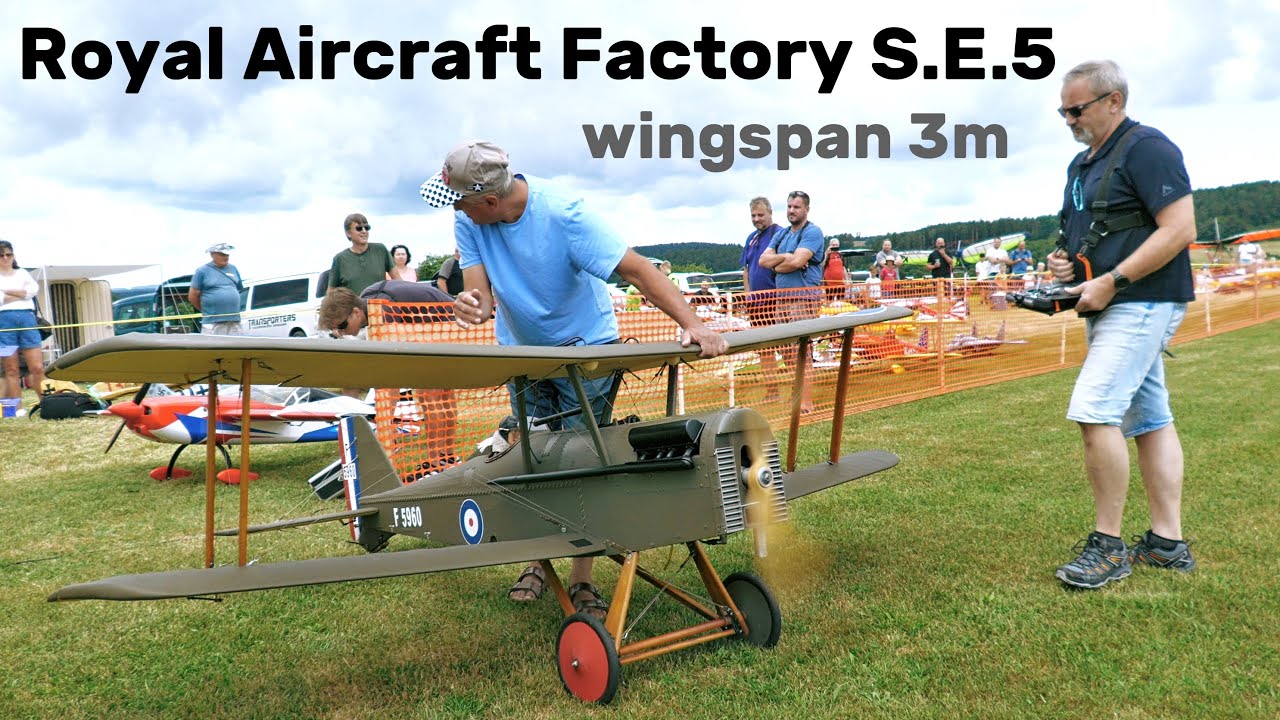 Royal Aircraft Factory S.E.5 | 3m scale RC biplane | 4K | Valašská Air Show 2025