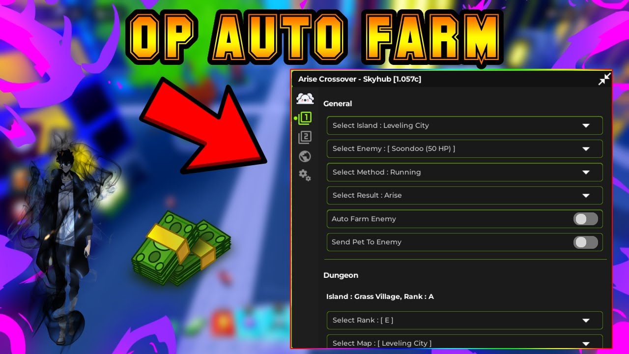 [NEW] OP ARISE CROSSOVER AUTO FARM SCRIPT (RANK UP INSTANTLY, INSTANT PETS, FARM DUNGEON AND MORE)