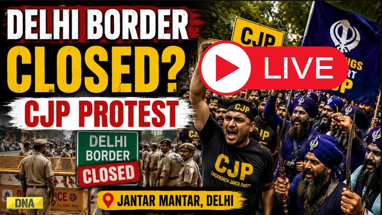 Delhi News Live: Delhi Borders Closed? Massive Security Amid CJP Protest | Jantar Mantar Live | Luve