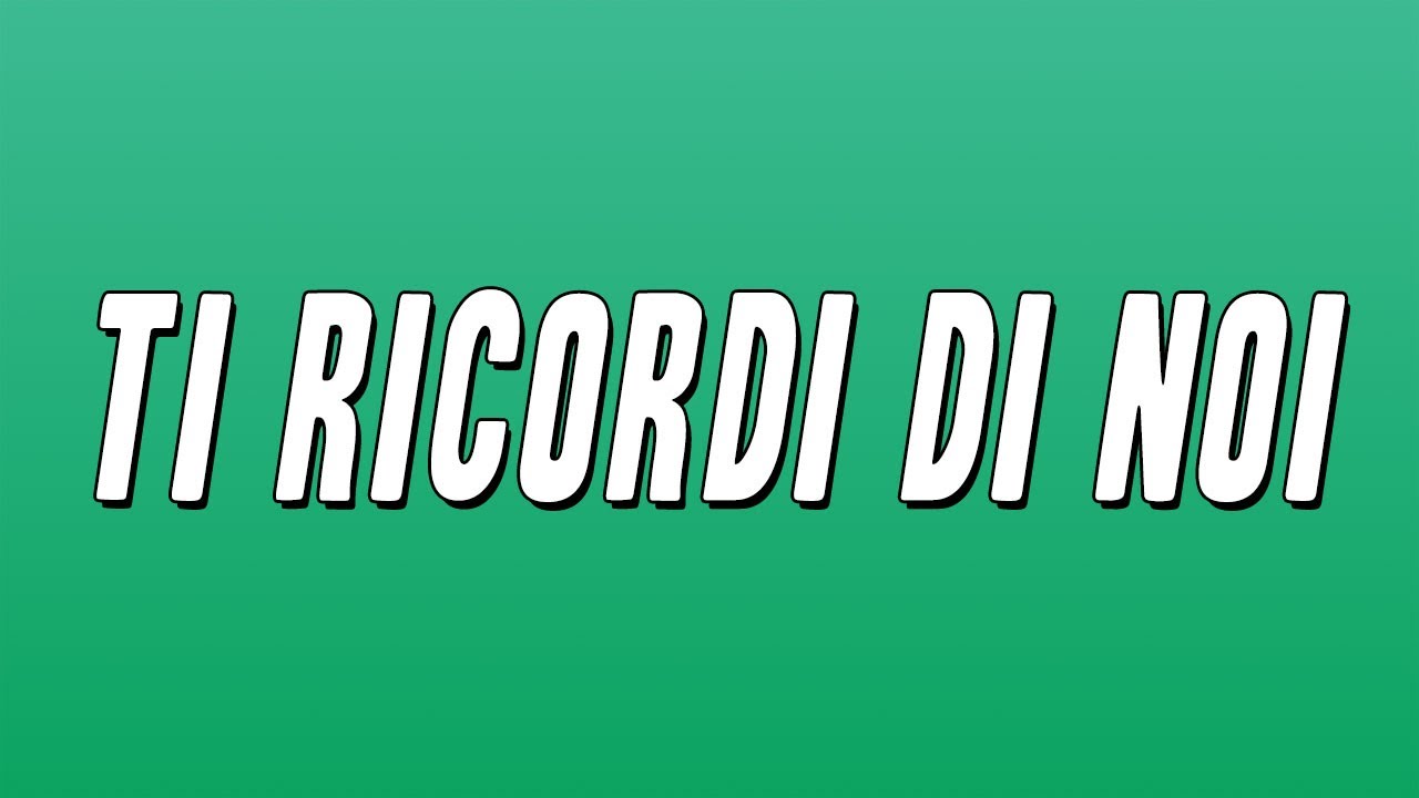 Medy - Ti ricordi di noi (Testo)