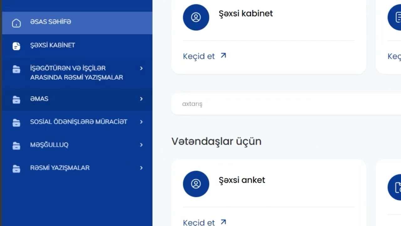 ƏMAS-da əmək müqaviləsinin yaradılması və əməkdaş tərəfindən SİMA İmza ilə təsdiqlənməsi