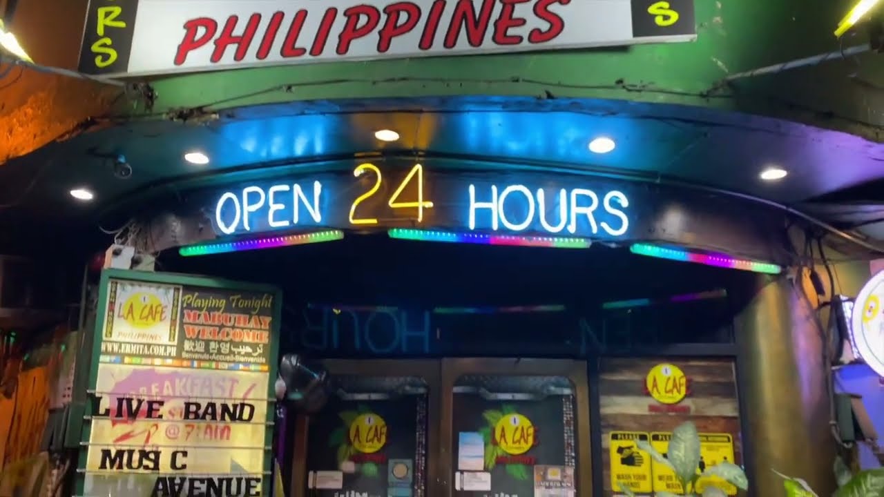 OMG what is it like inside the infamous 24/7 LA CAFE in Malate???? | LIVE BAND | GIRLS | NIGHT OUT!!