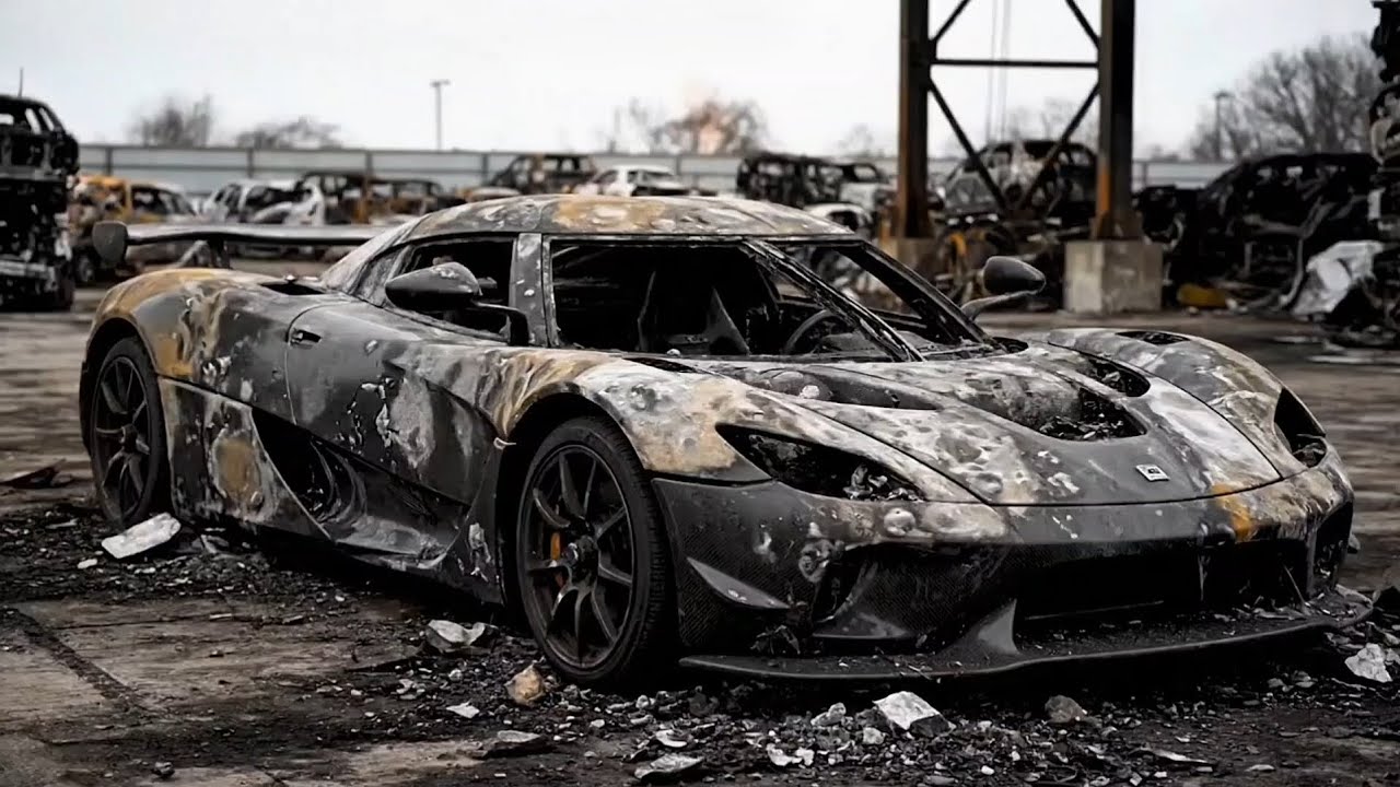 POV 4K Koenigsegg Agera RS 2017 Restoration Rusty Hypercar Rebuild from Scrap to brand New#viral 