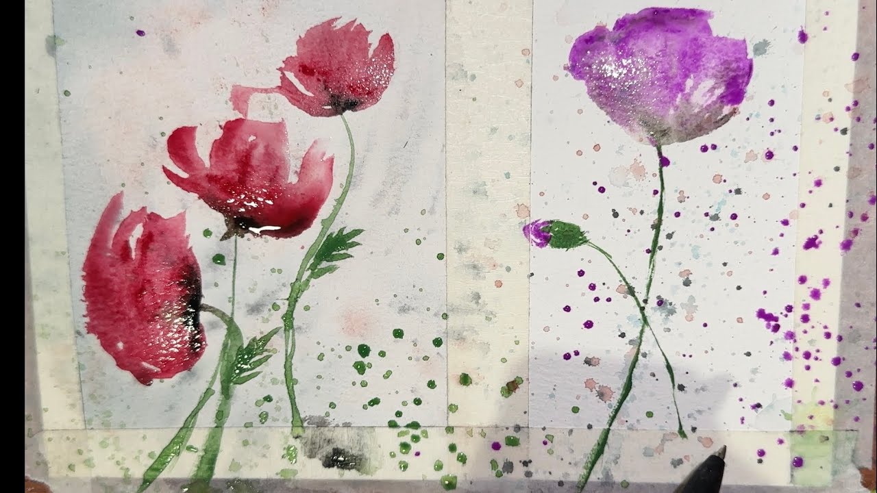 How to paint: a simple and easy watercolor painting challenge in 6 minutes 😱😱😱
