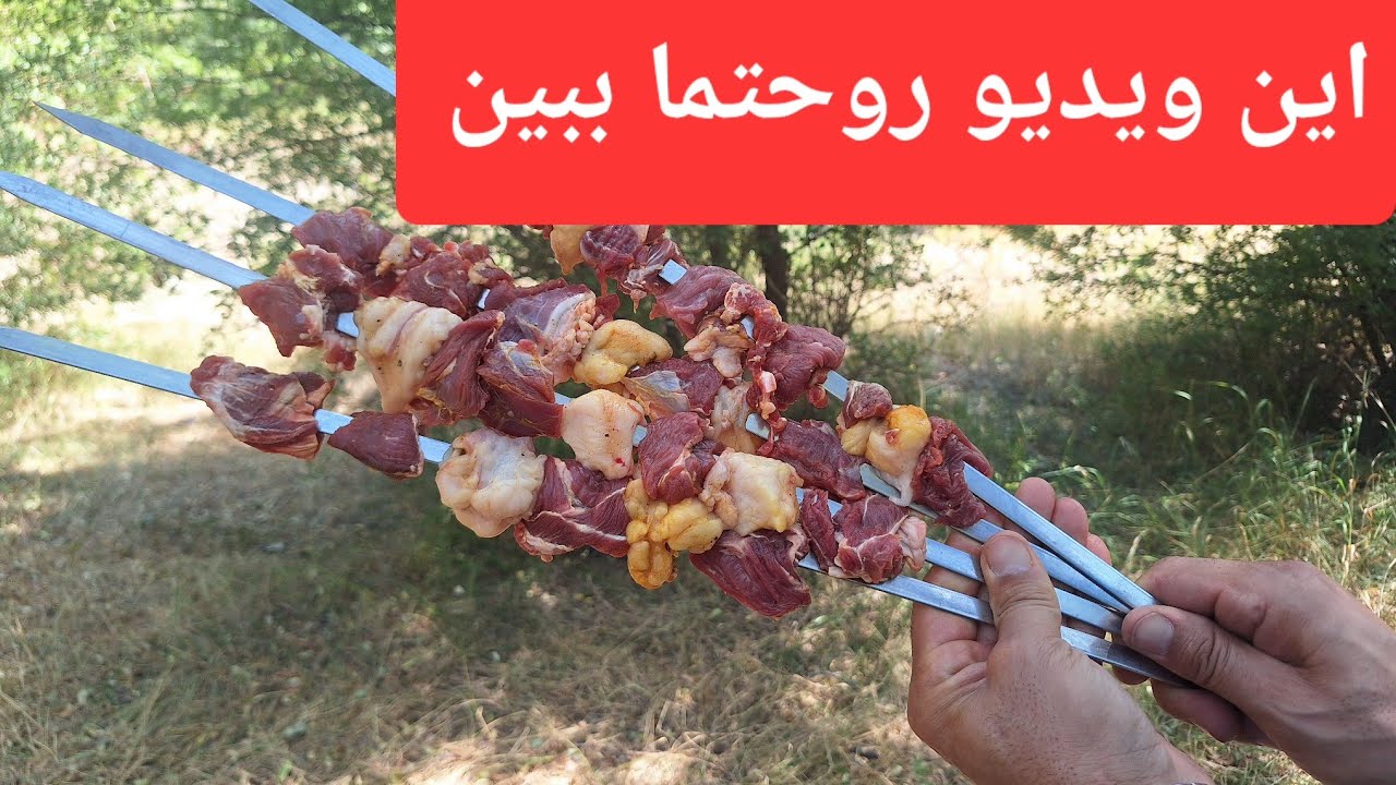کباب گوشت در طبیعت: درست کباب برگ نرم و ترد 