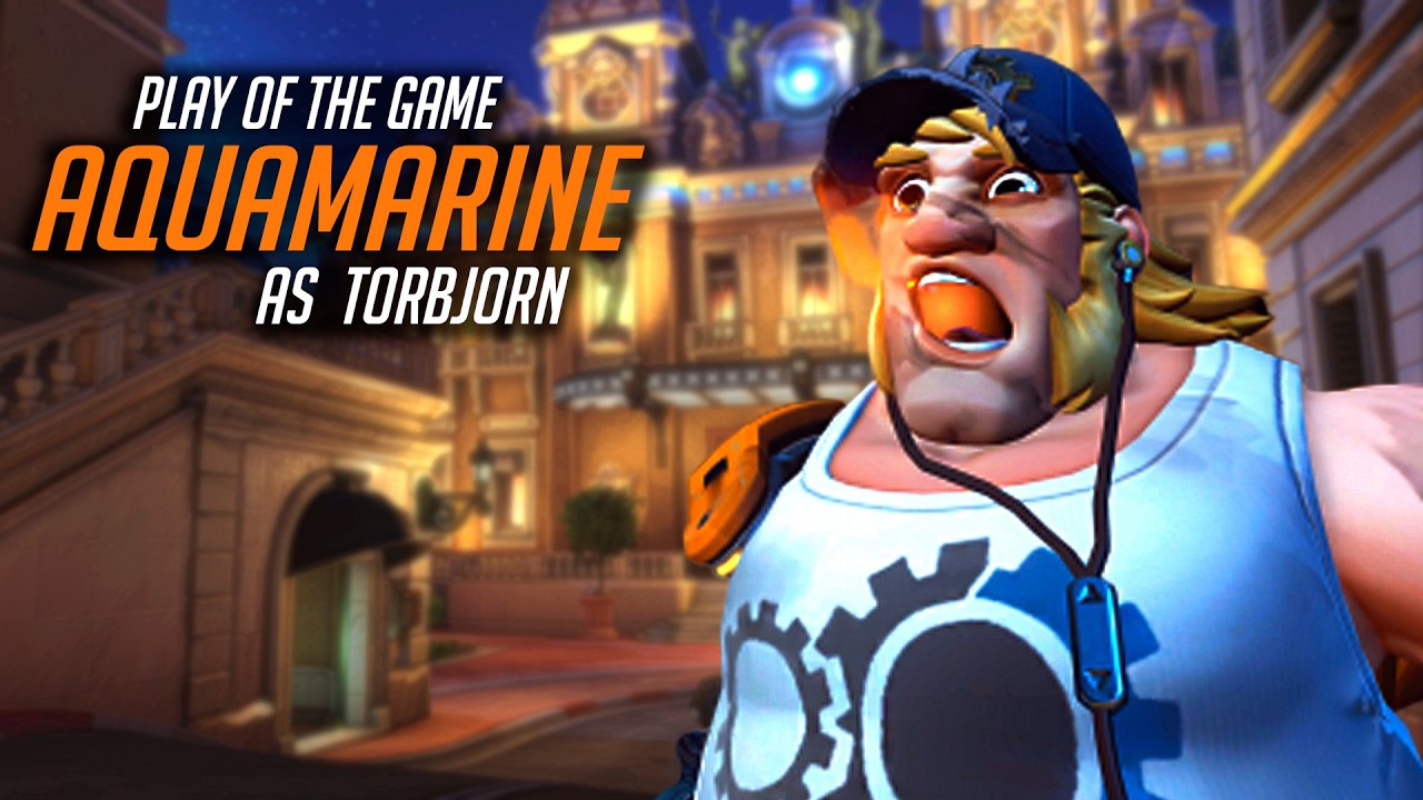 Aquamarine Torbjorn Gameplay - POTG! [ Overwatch Season 21 Top 500 ]