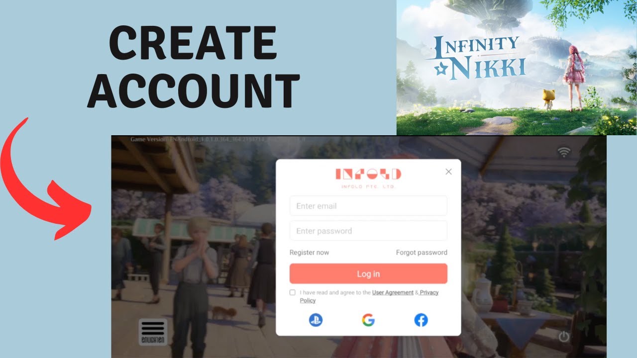 Как создать учетную запись в Infinity Nikki