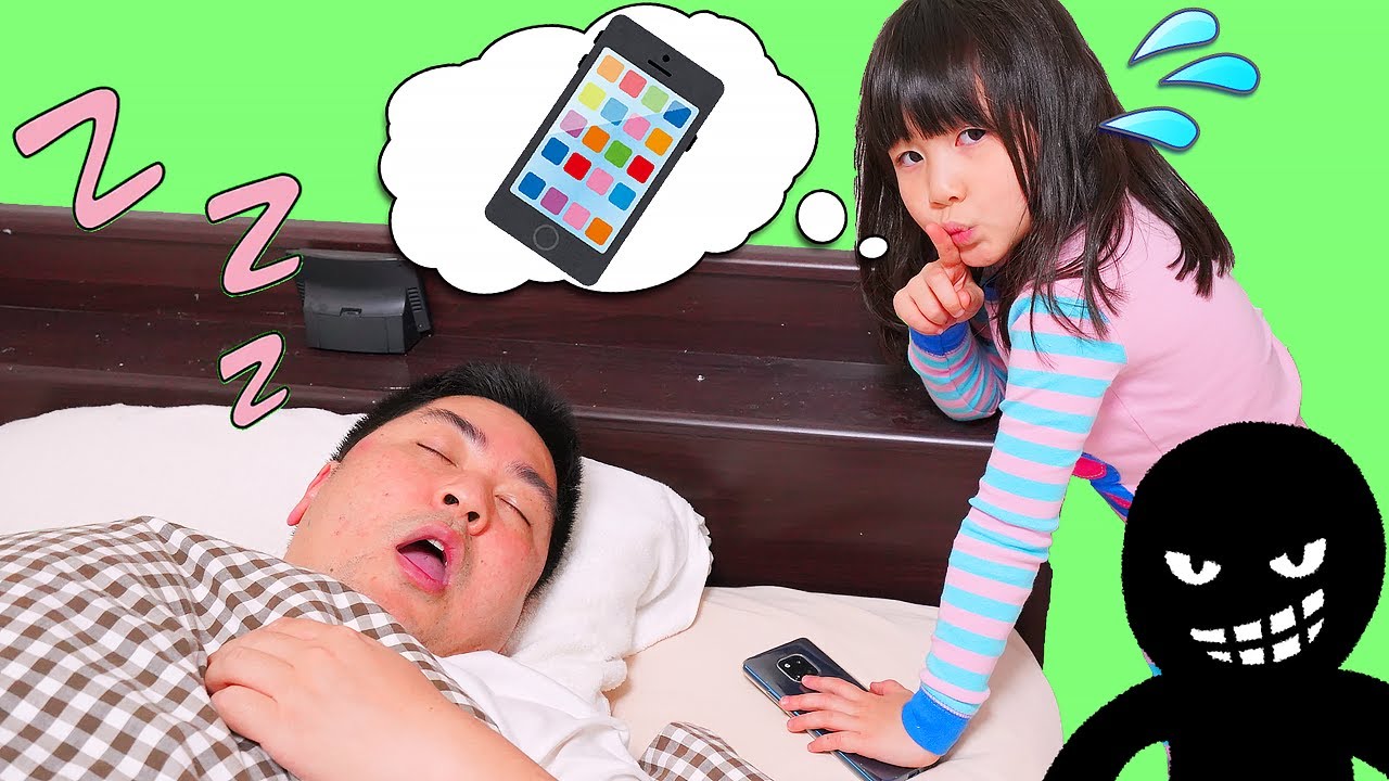 【寸劇】まりちゃん～パパのスマホで遊びたい！正しいスマホ使い方 - はねまりチャンネル